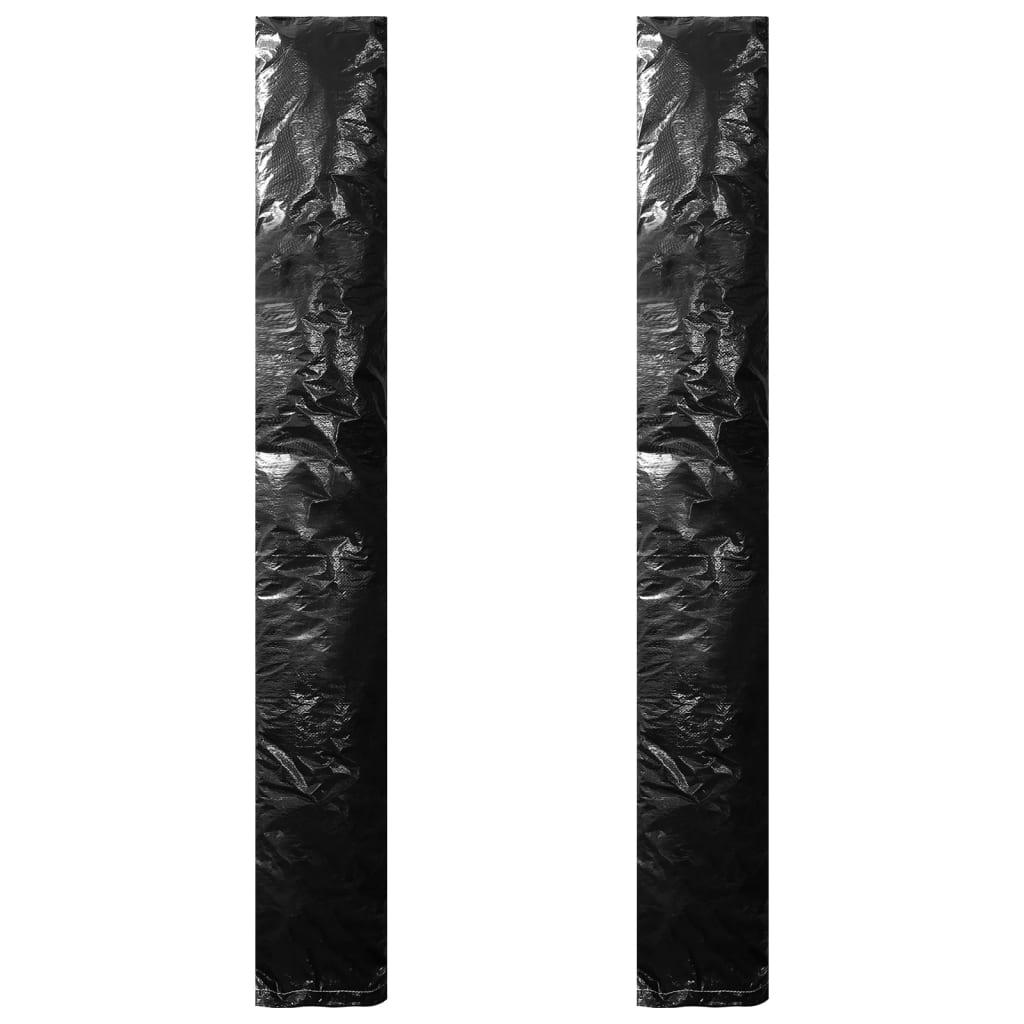 vidaXL Parasollskydd 2 st med blixtlås PE 175 cm