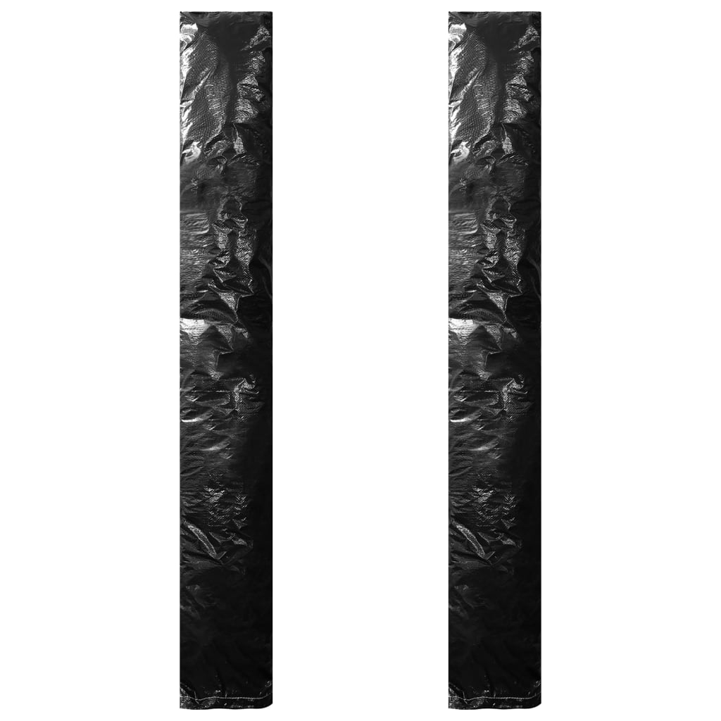 vidaXL Parasollskydd 2 st med blixtlås PE 250 cm