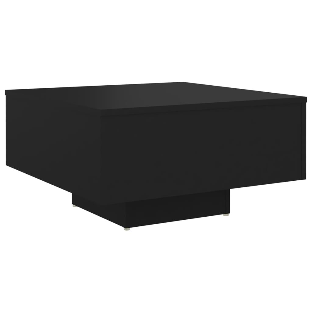 vidaXL Soffbord svart 60x60x31,5 cm konstruerat trä