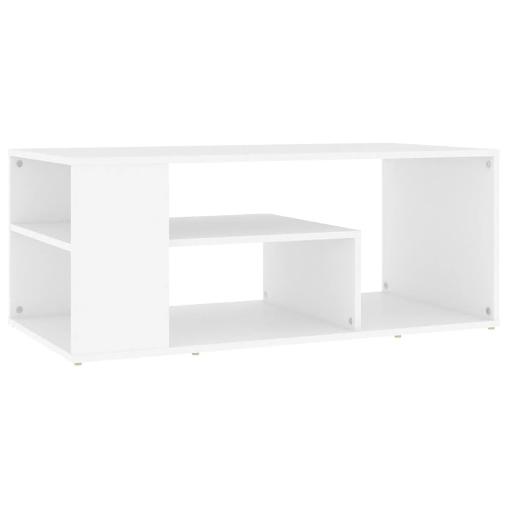 vidaXL Soffbord vit 100x50x40 cm spånskiva
