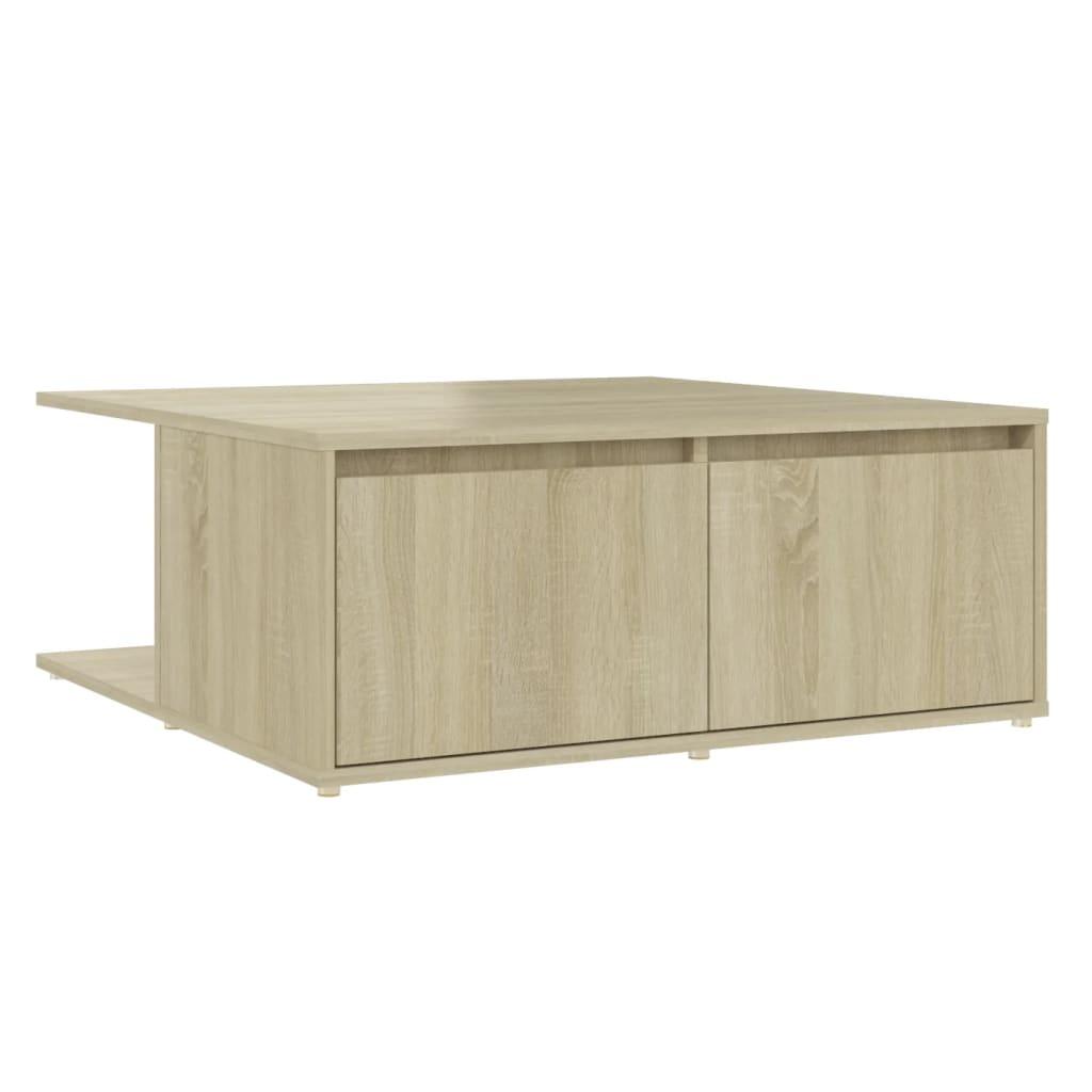 vidaXL Soffbord sonoma-ek 80x80x31 cm spånskiva