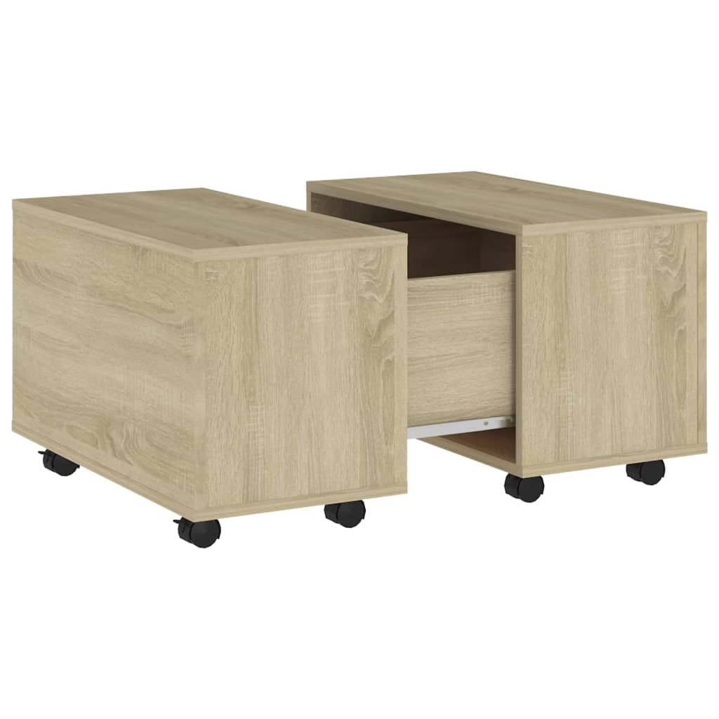 vidaXL Soffbord sonoma-ek 60x60x38 cm spånskiva