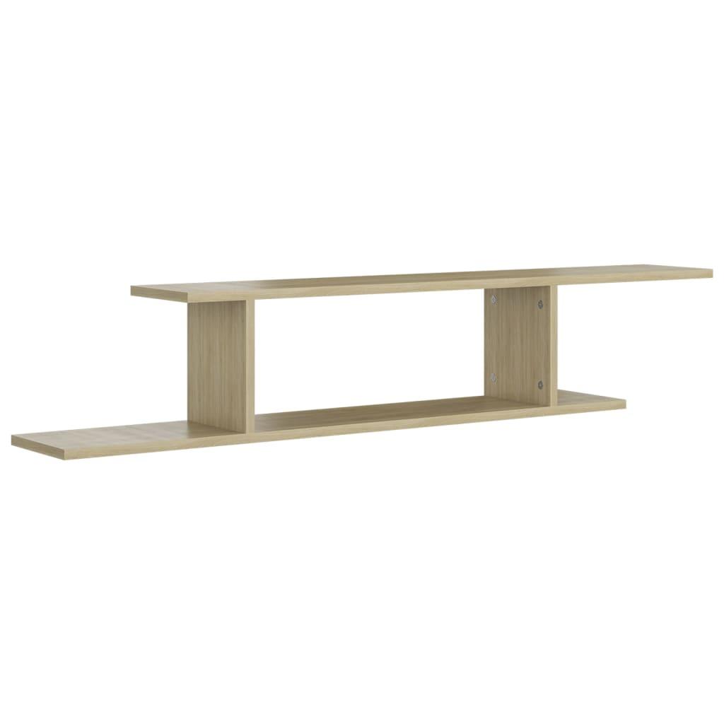 vidaXL Väggmonterad tv-hylla sonoma-ek 125x18x23 cm konstruerat trä