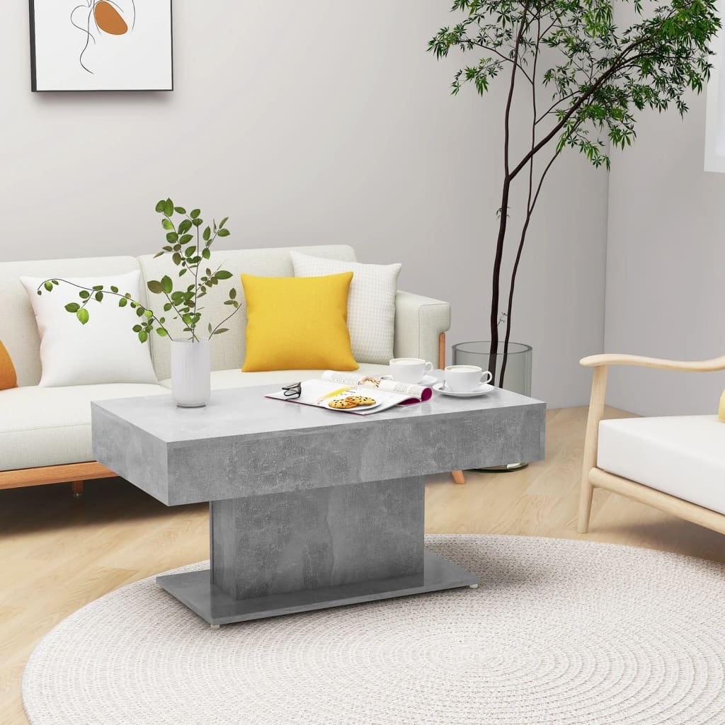 vidaXL Soffbord betonggrå 96x50x45 cm konstruerat trä