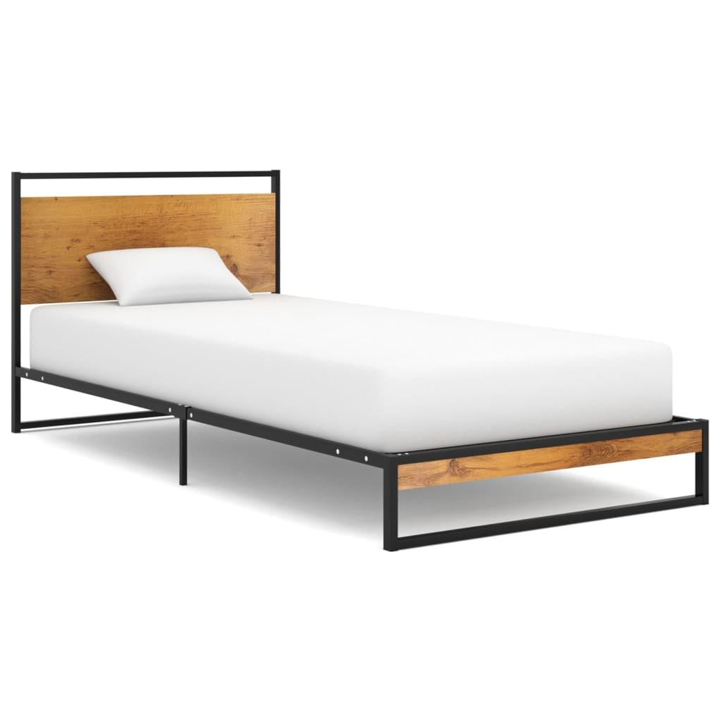 vidaXL Sängram metall 90x200 cm