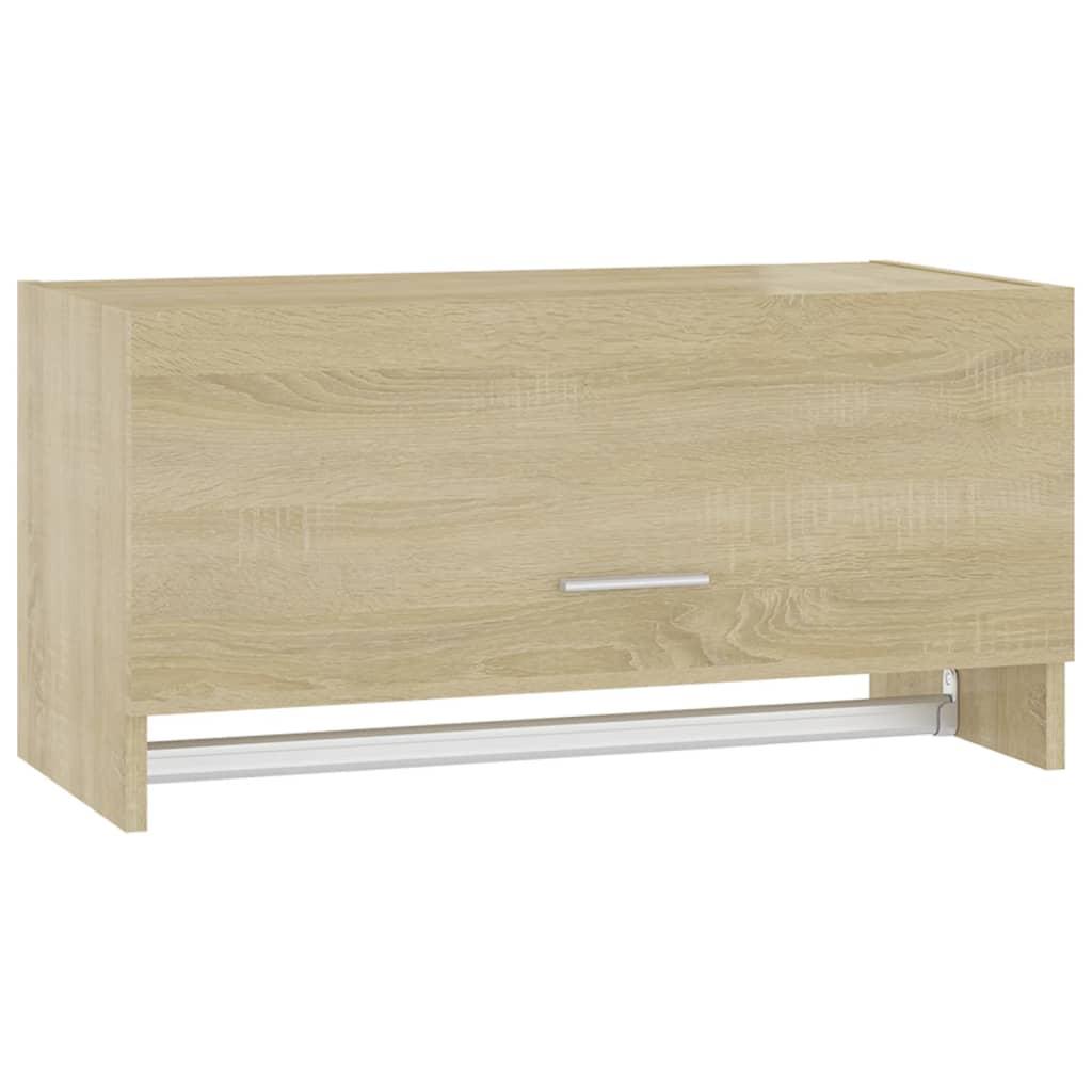 vidaXL Garderob sonoma-ek 70x32,5x35 cm spånskiva