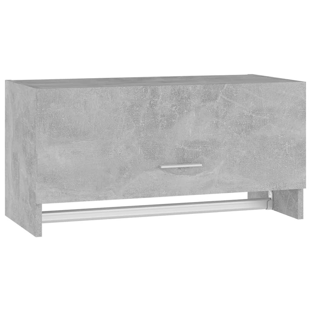 vidaXL Garderob betonggrå 70x32,5x35 cm spånskiva