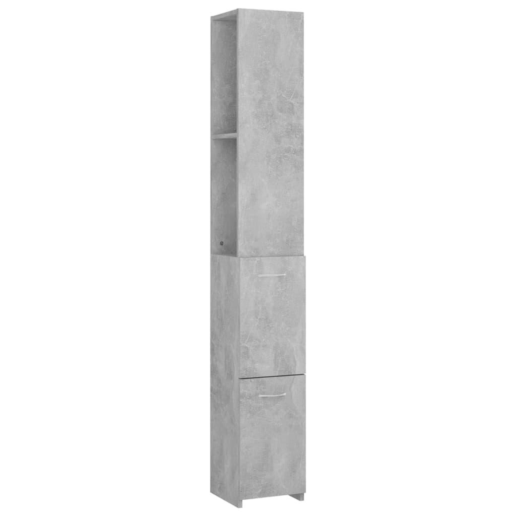 vidaXL Badrumsskåp betonggrå 25x26,5x170 cm konstruerat trä