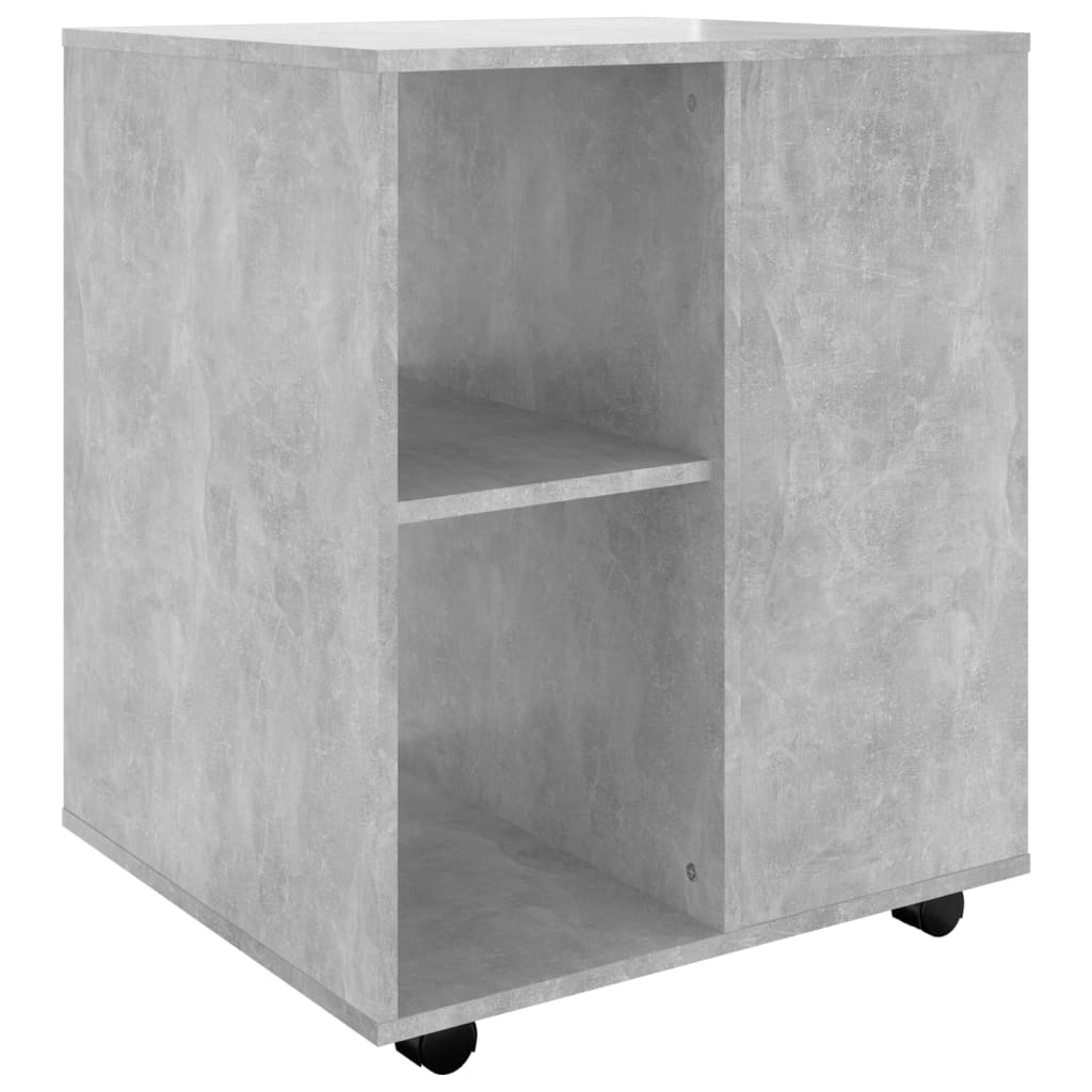 vidaXL Skåp med hjul betonggrå 60x53x72 cm spånskiva