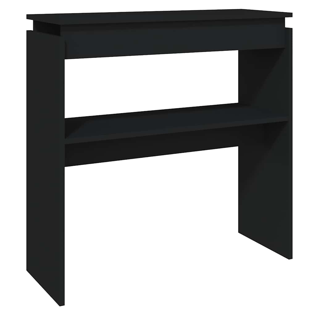 vidaXL Sidobord svart 80x30x80 cm konstruerat trä