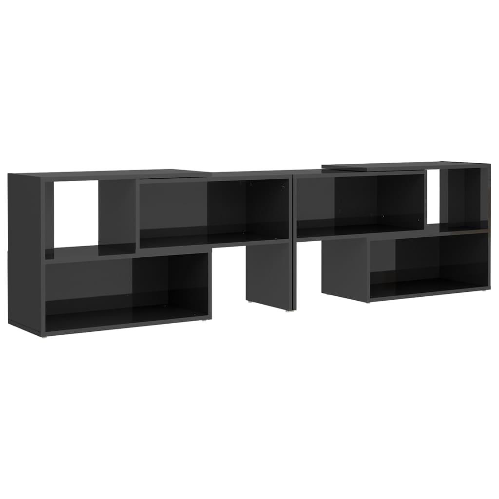 vidaXL Tv-bänk grå högglans 149x30x52 cm konstruerat trä