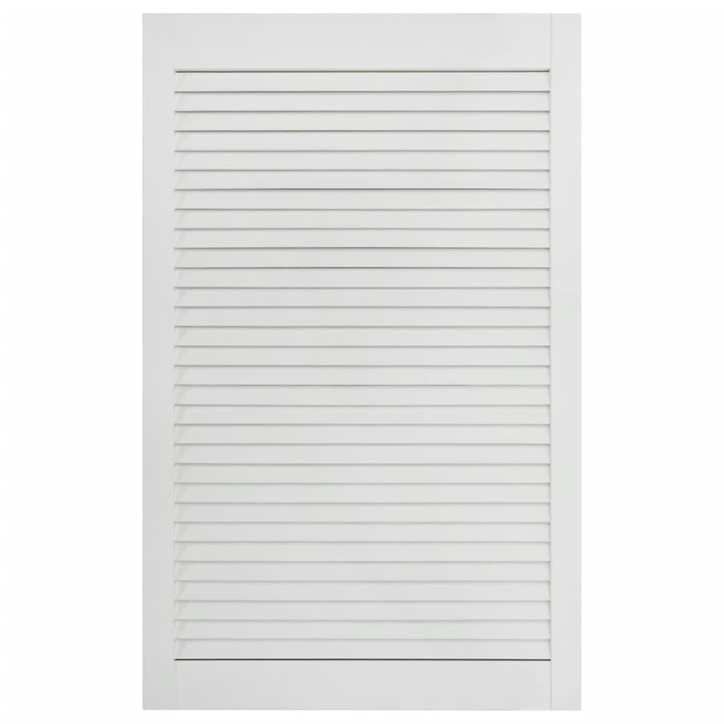 vidaXL Skåplucka lamelldesign vit 99,3x59,4 cm massiv furu