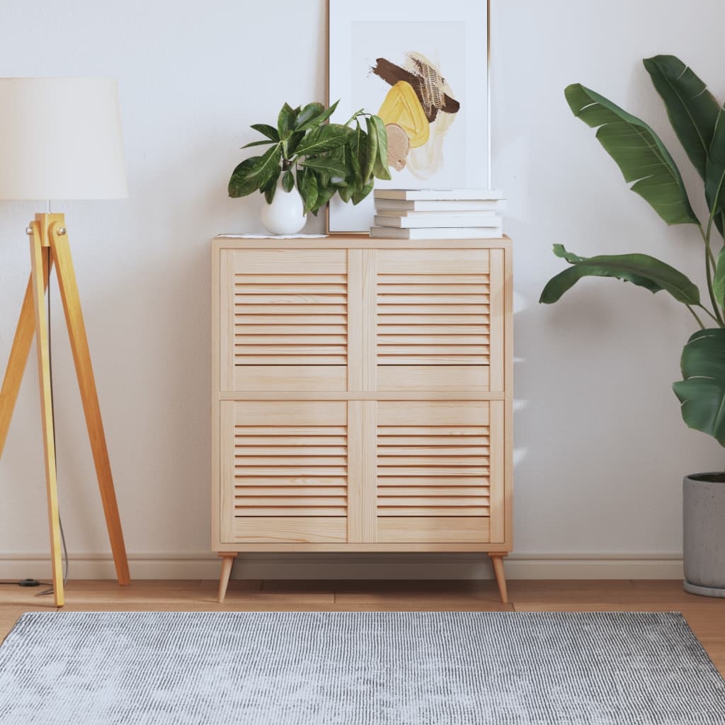 vidaXL Skåpluckor lamelldesign 4 st 39,5x39,4 cm massiv furu