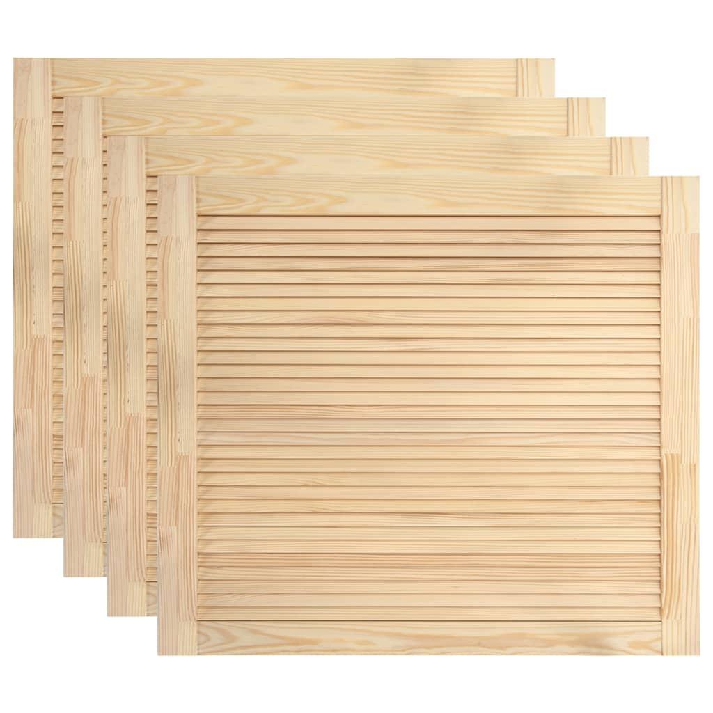 vidaXL Skåpluckor lamelldesign 4 st 39,5x49,4 cm massiv furu