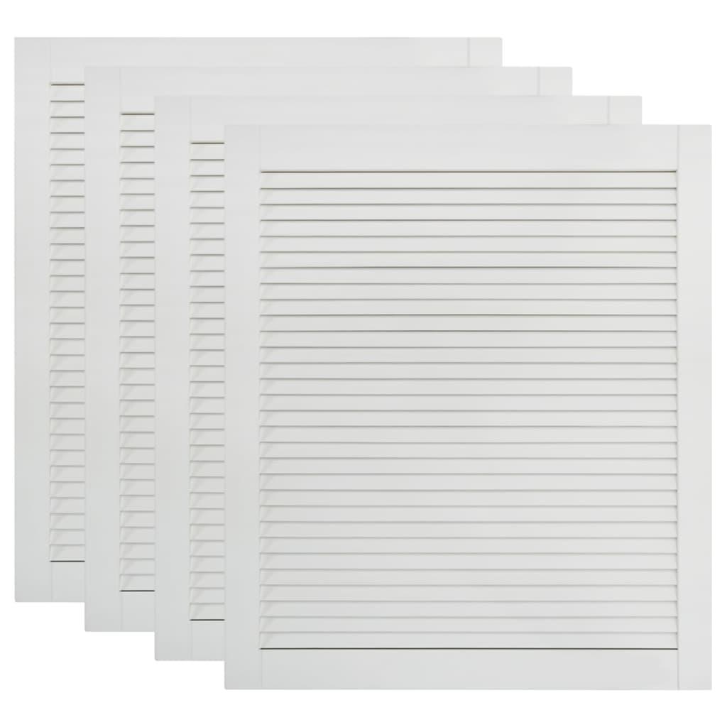 vidaXL Skåpluckor lamelldesign 4 st vit 61,5x49,4 cm massiv furu