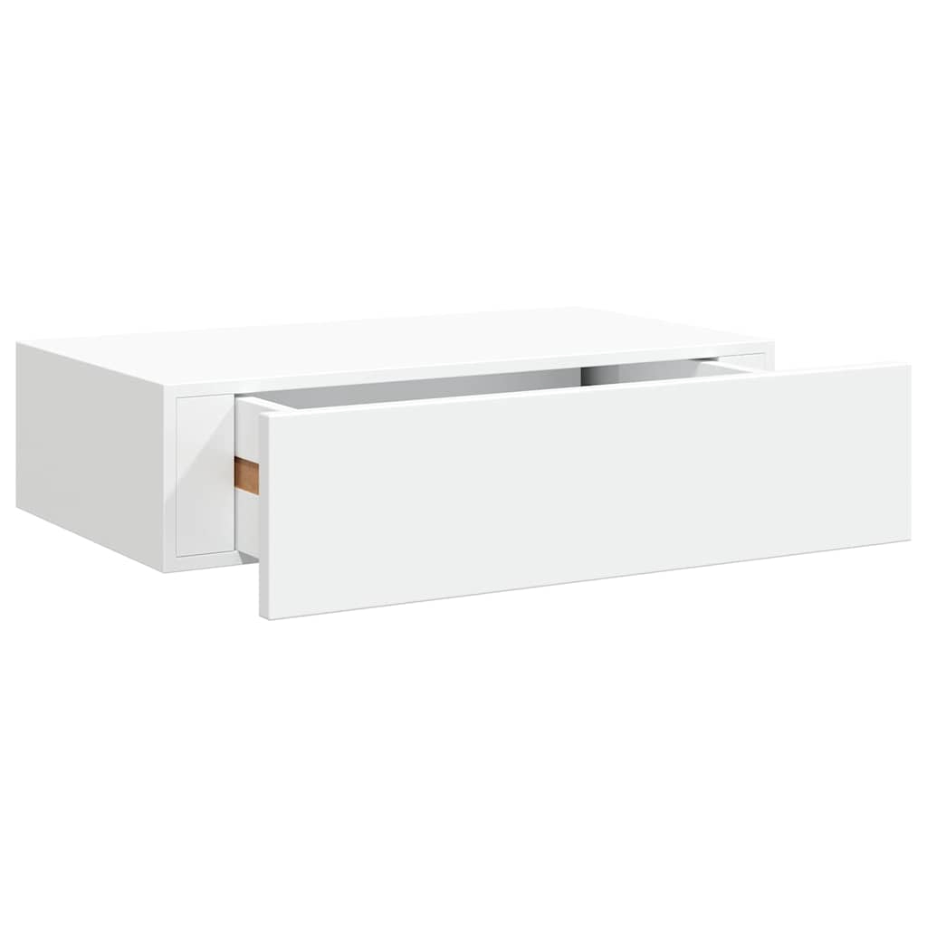 vidaXL Väggmonterad låda vit 40x23,5x10 cm MDF