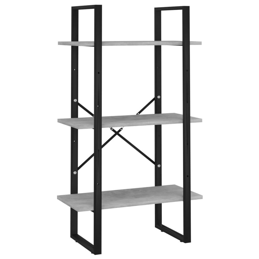 vidaXL Förvaringshylla betonggrå 60x30x105 cm konstruerat trä