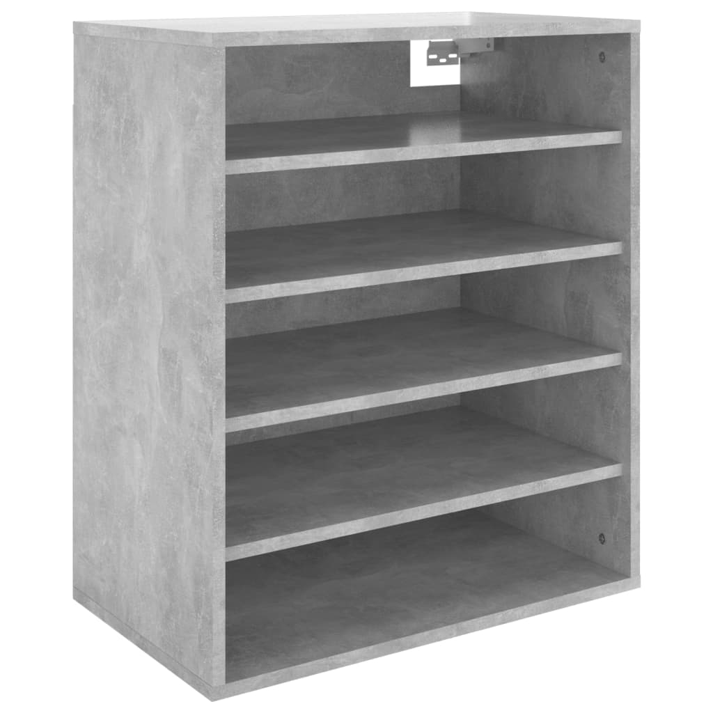 vidaXL Skoskåp betonggrå 60x35x70 cm spånskiva
