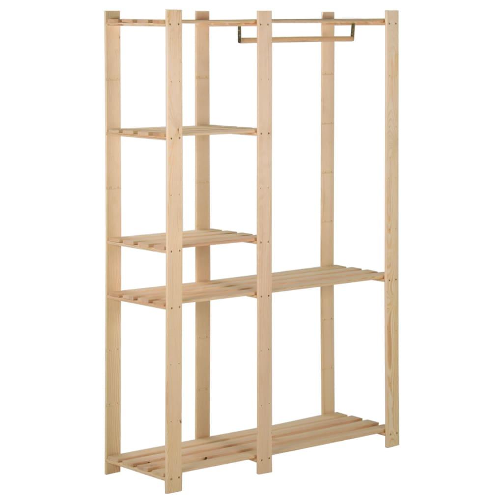 vidaXL Klädställning 110x38x170 cm massiv furu
