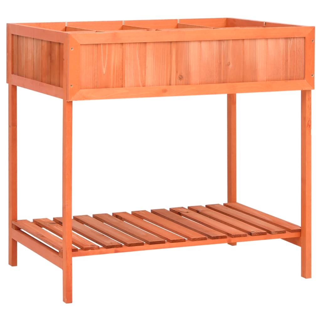 vidaXL Odlingslåda för örter 80x60x80 cm massivt granträ