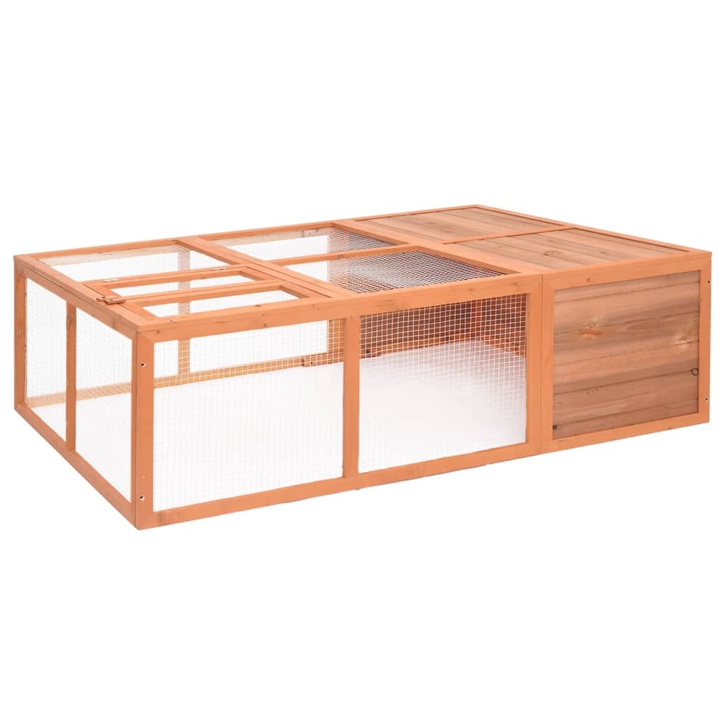 vidaXL Utomhusbur 150x100x50 cm massivt granträ