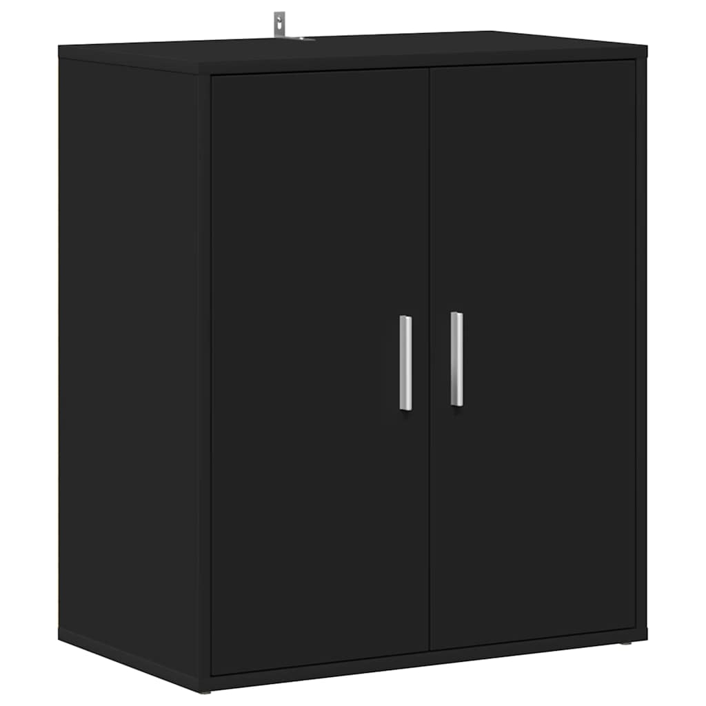 vidaXL Skoskåp svart 60x35x70 cm spånskiva