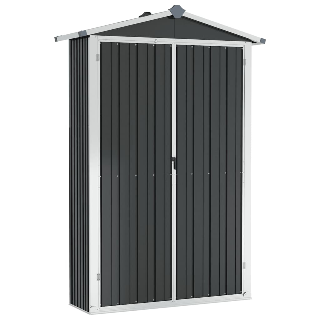 vidaXL Trädgårdsskjul antracit 116x45x175 cm galvaniserat stål