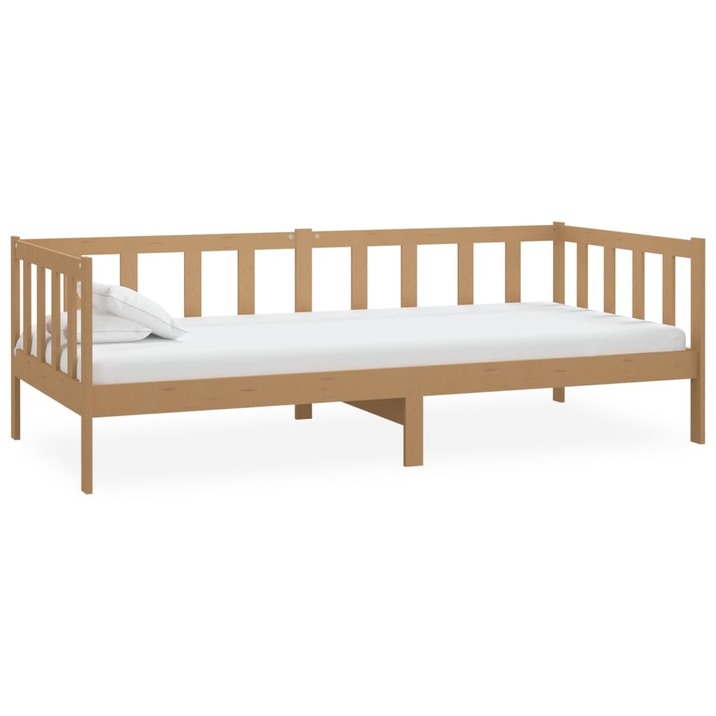 vidaXL Dagbädd honungsbrun massiv furu 90x200 cm