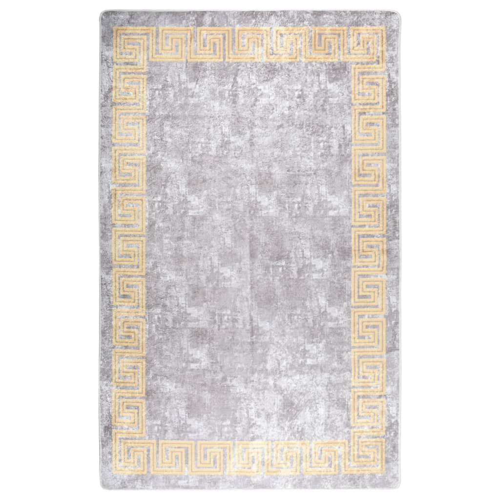 vidaXL Matta tvättbar 80x150 cm grå halkfri