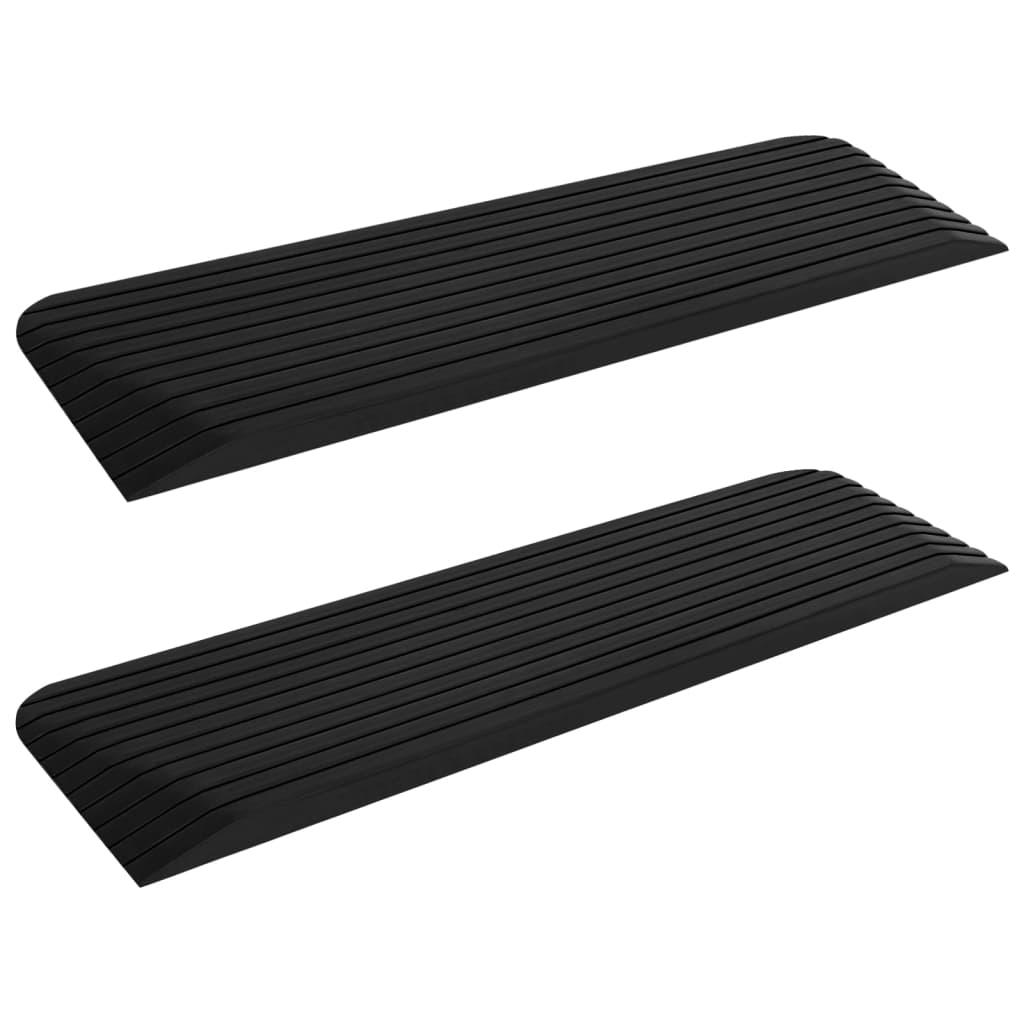 vidaXL Tröskelramp 2 st 110x32x3,8 cm gummi