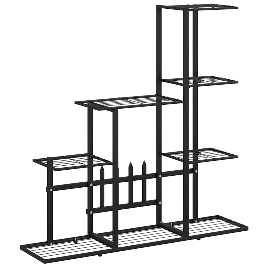 vidaXL Växtställ 94,5x25x88 cm svart metall