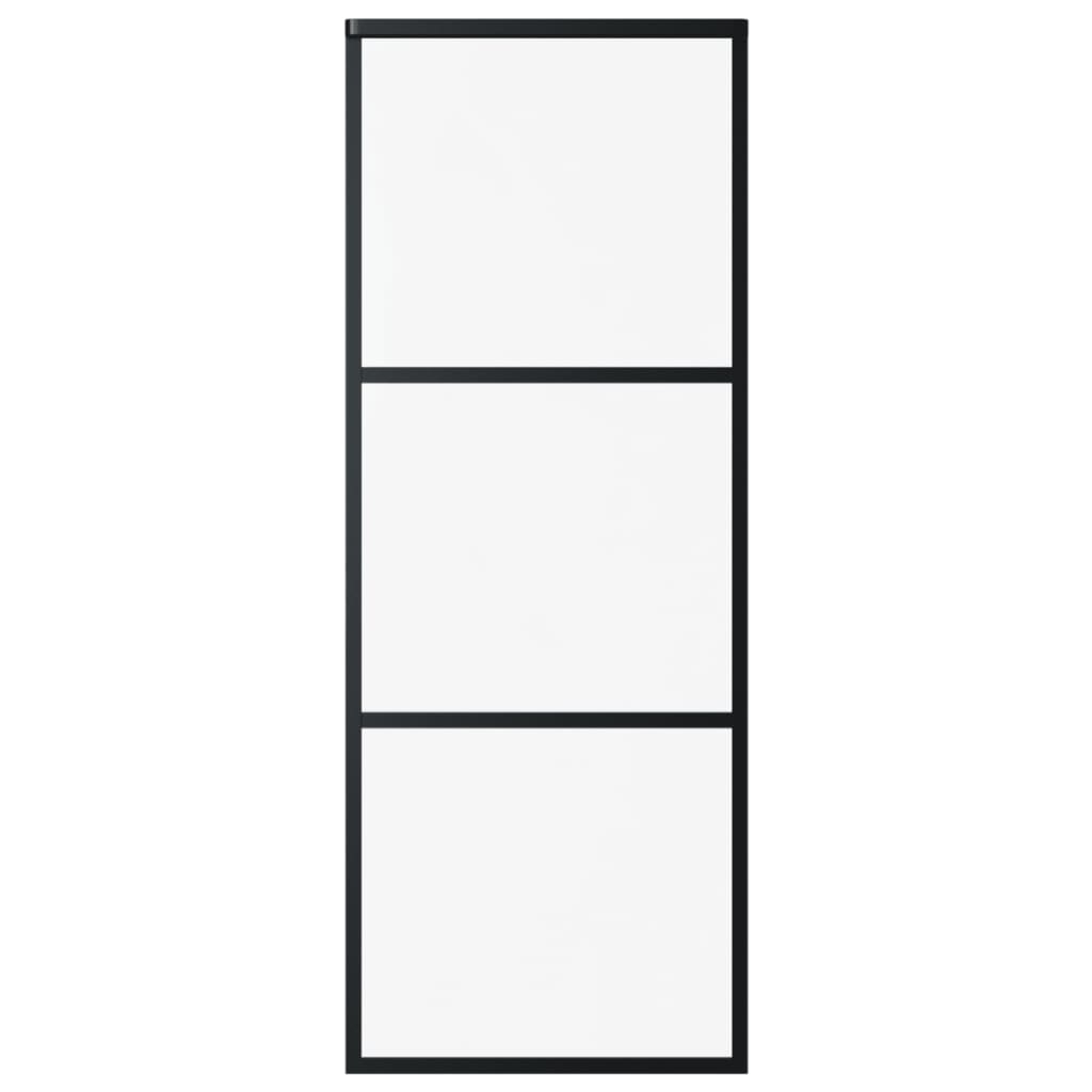 vidaXL Skjutdörr ESG-glas och aluminium 76x205 cm