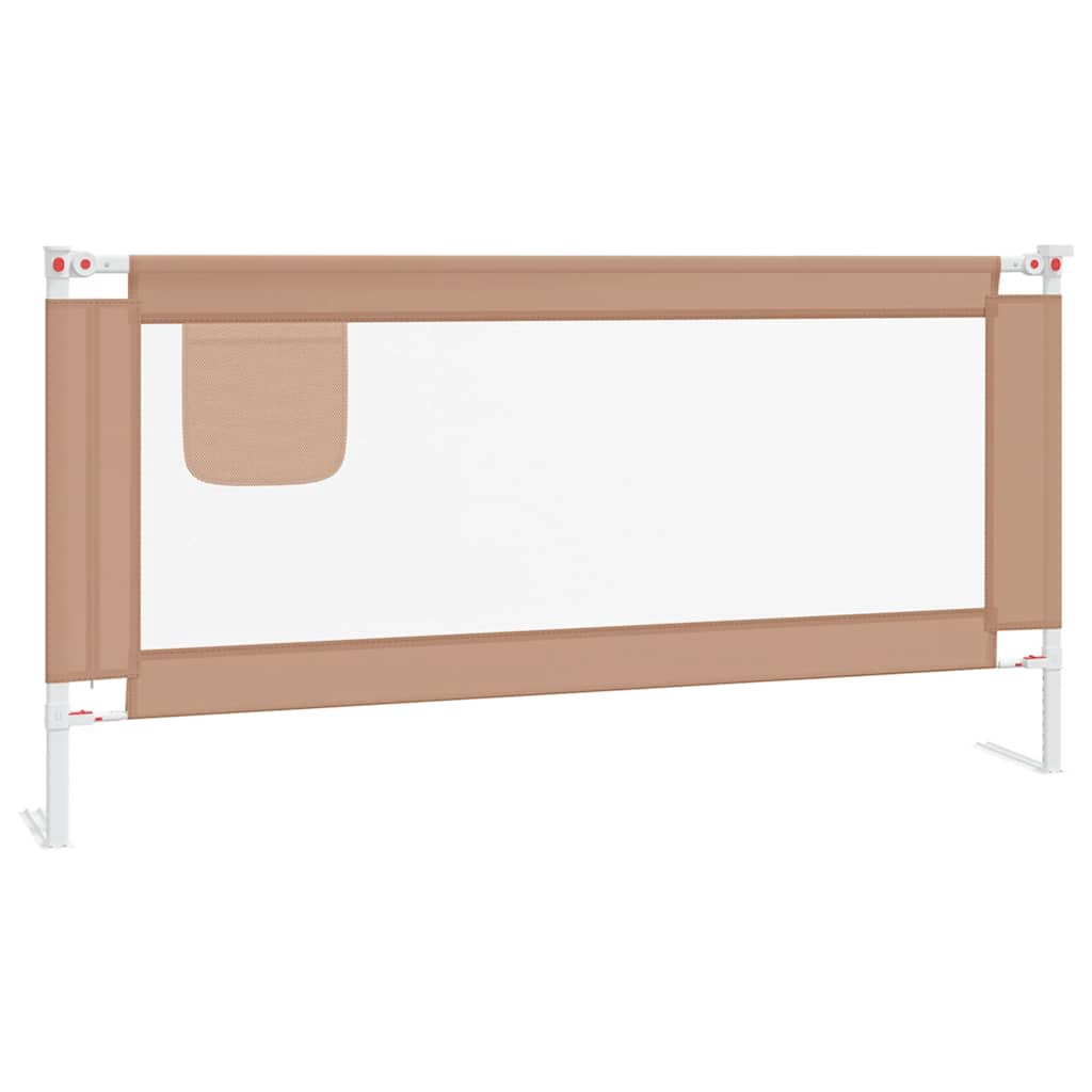 vidaXL Sängskena för barn taupe 180x25 cm tyg