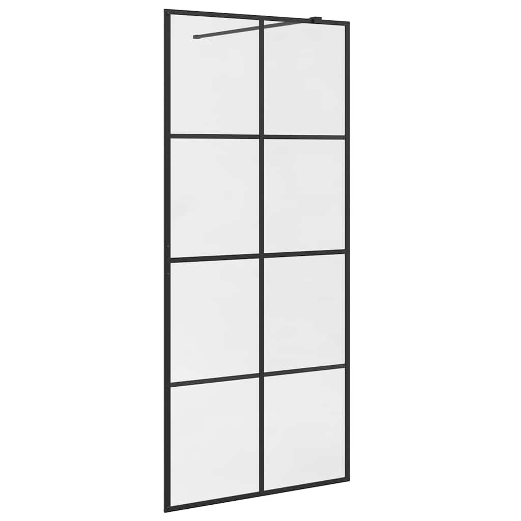 vidaXL Duschvägg med klart ESG-glas 90x195 cm