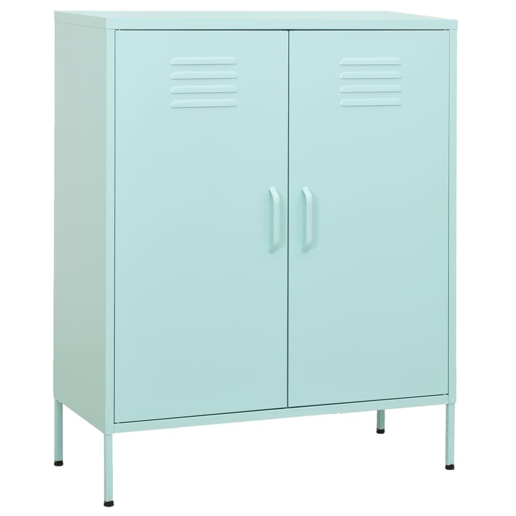 vidaXL Förvaringsskåp mintgrön 80x35x101,5 cm stål