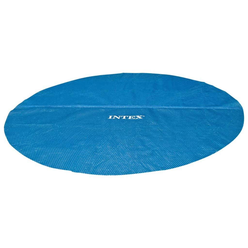 INTEX solopvarmet poolovertræk 348 cm polyethylen blå