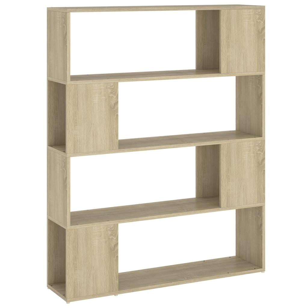vidaXL Bokhylla Rumsavdelare sonoma-ek 100x24x124 cm
