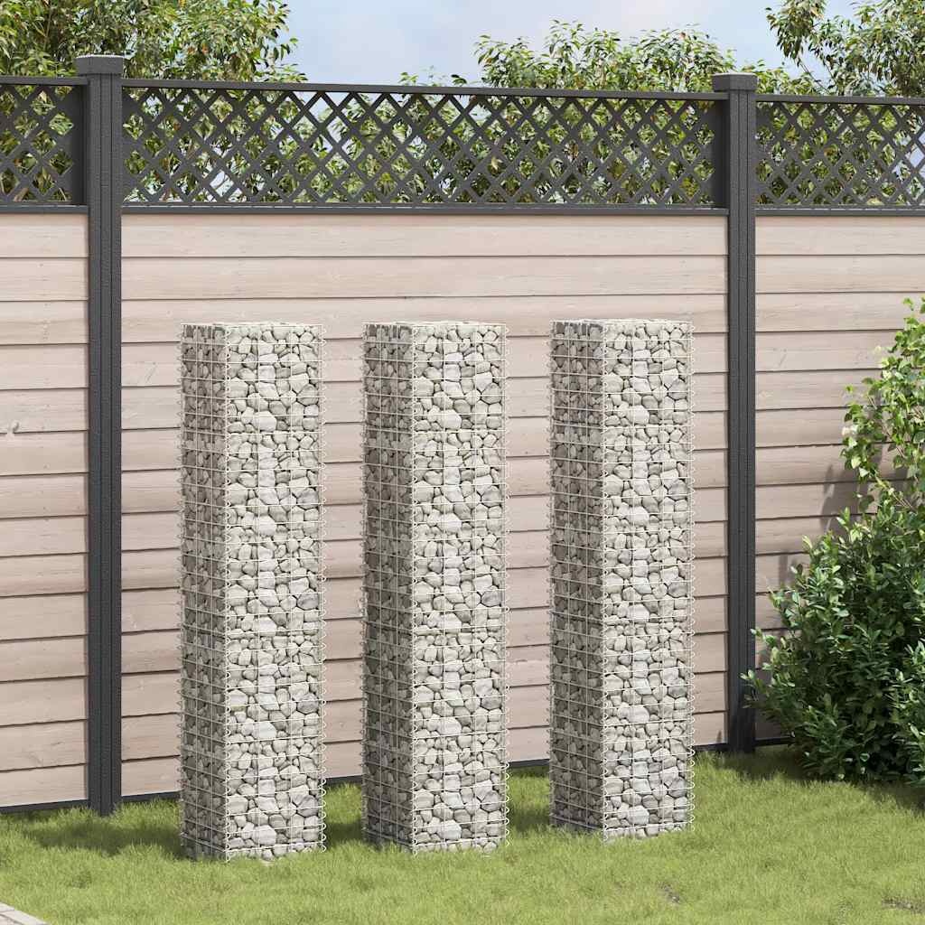 vidaXL Gabioner 3 st 30x30x150 cm järn