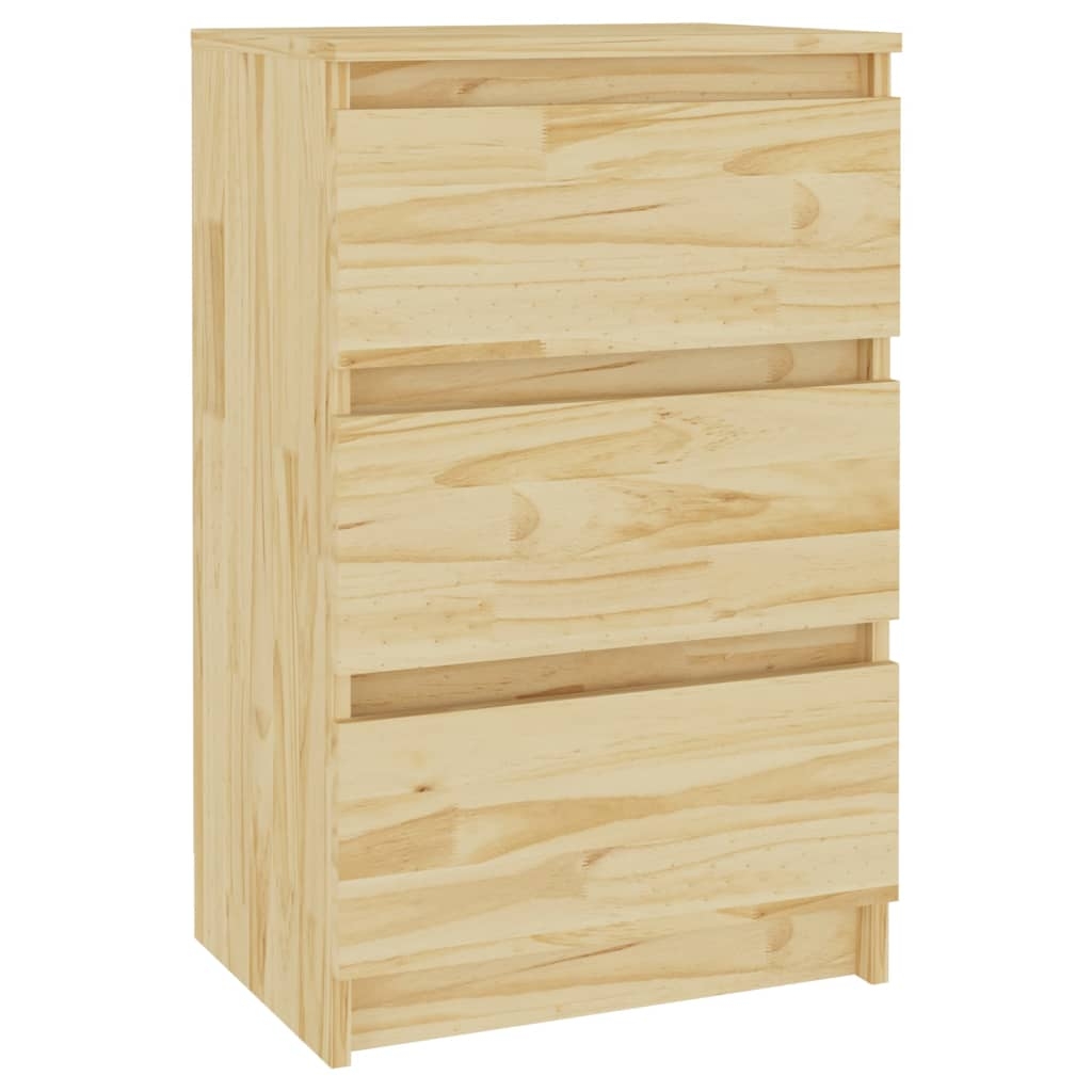 vidaXL Sängbord 40x29,5x64 cm massiv furu