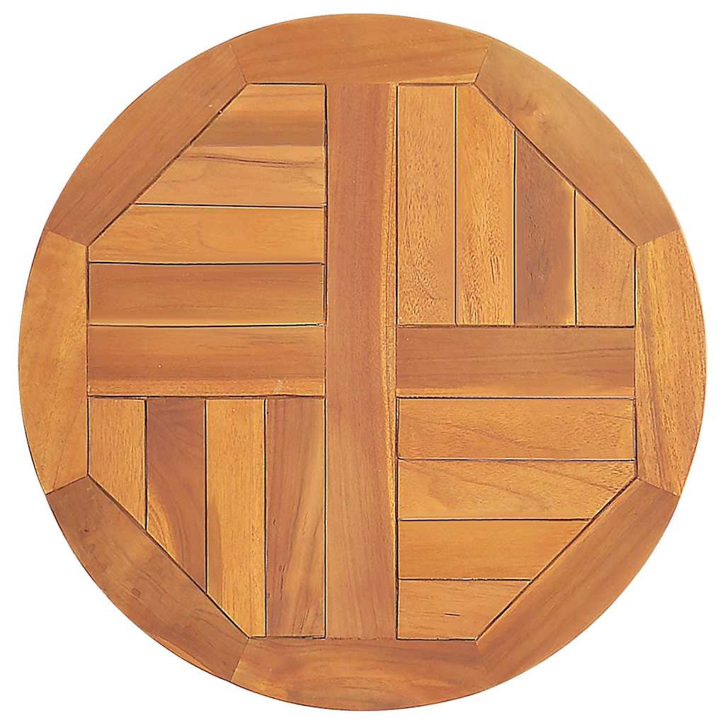 vidaXL Bordplate heltre teak 2,5 cm 50 cm