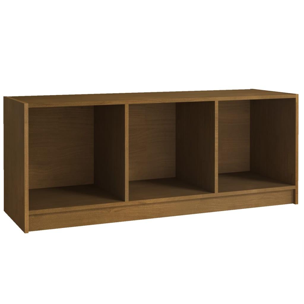 vidaXL TV-bänk honungsbrun 104x33x41 cm massiv furu