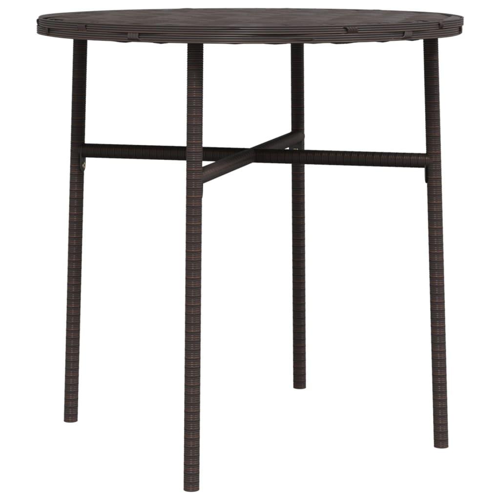 vidaXL Trädgårdsbord brun 45 cm konstrotting