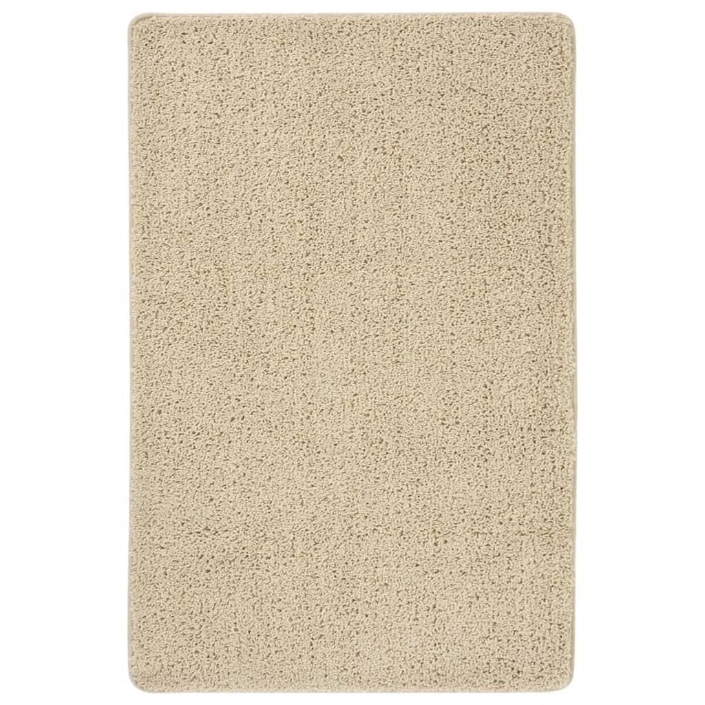 vidaXL Matta gräddvit 200x290 cm halkfri