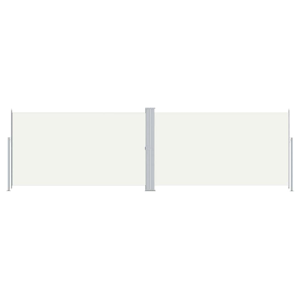 vidaXL Infällbar sidomarkis 180x600 cm gräddvit