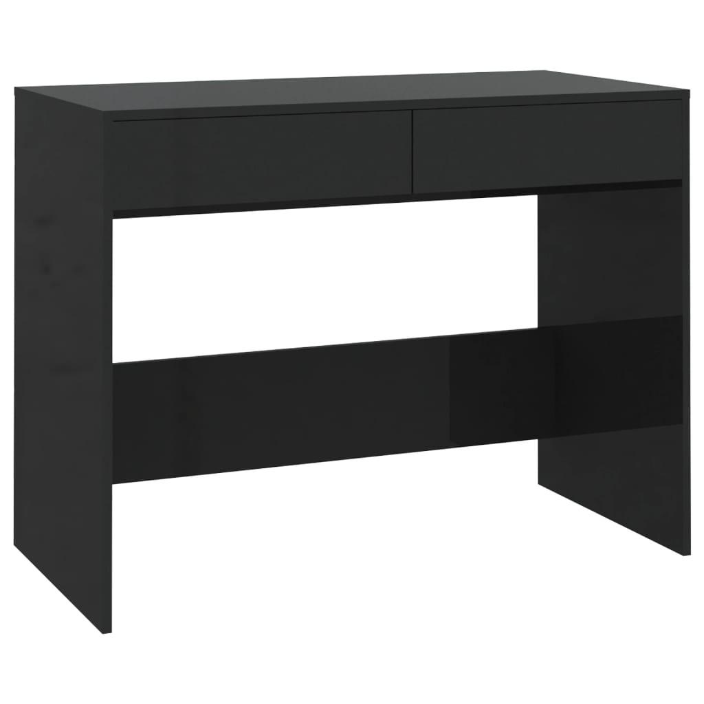 vidaXL Skrivbord svart 101x50x76,5 cm spånskiva