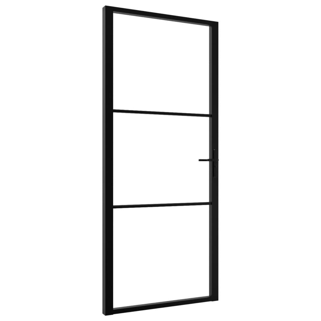 vidaXL Innerdörr ESG-glas och aluminium 102,5x201,5 cm