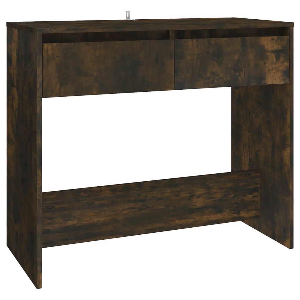 vidaXL Konsolbord rökfärgad ek 89x41x76,5 cm stål