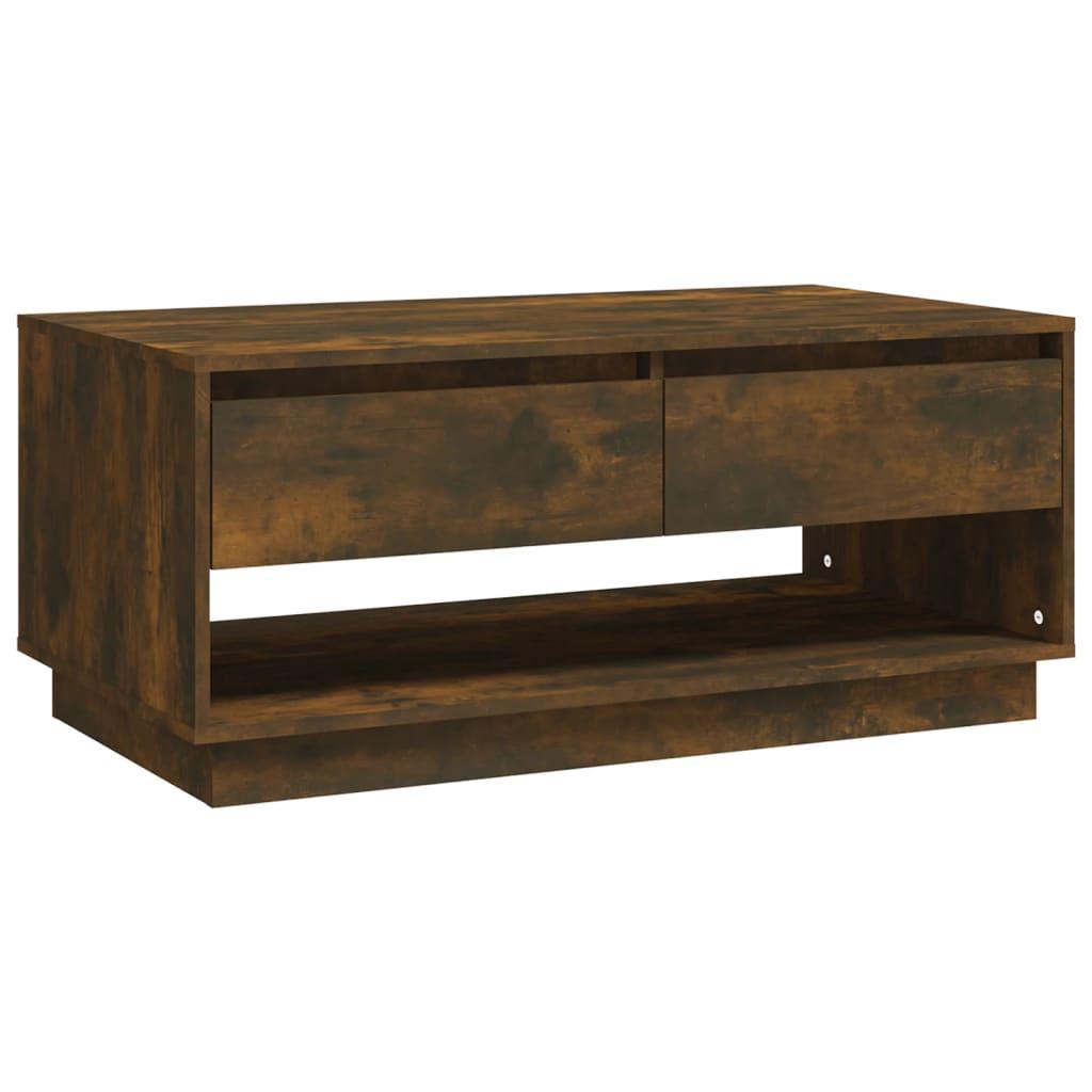 vidaXL Soffbord rökfärgad ek 102,5x55x44 cm spånskiva