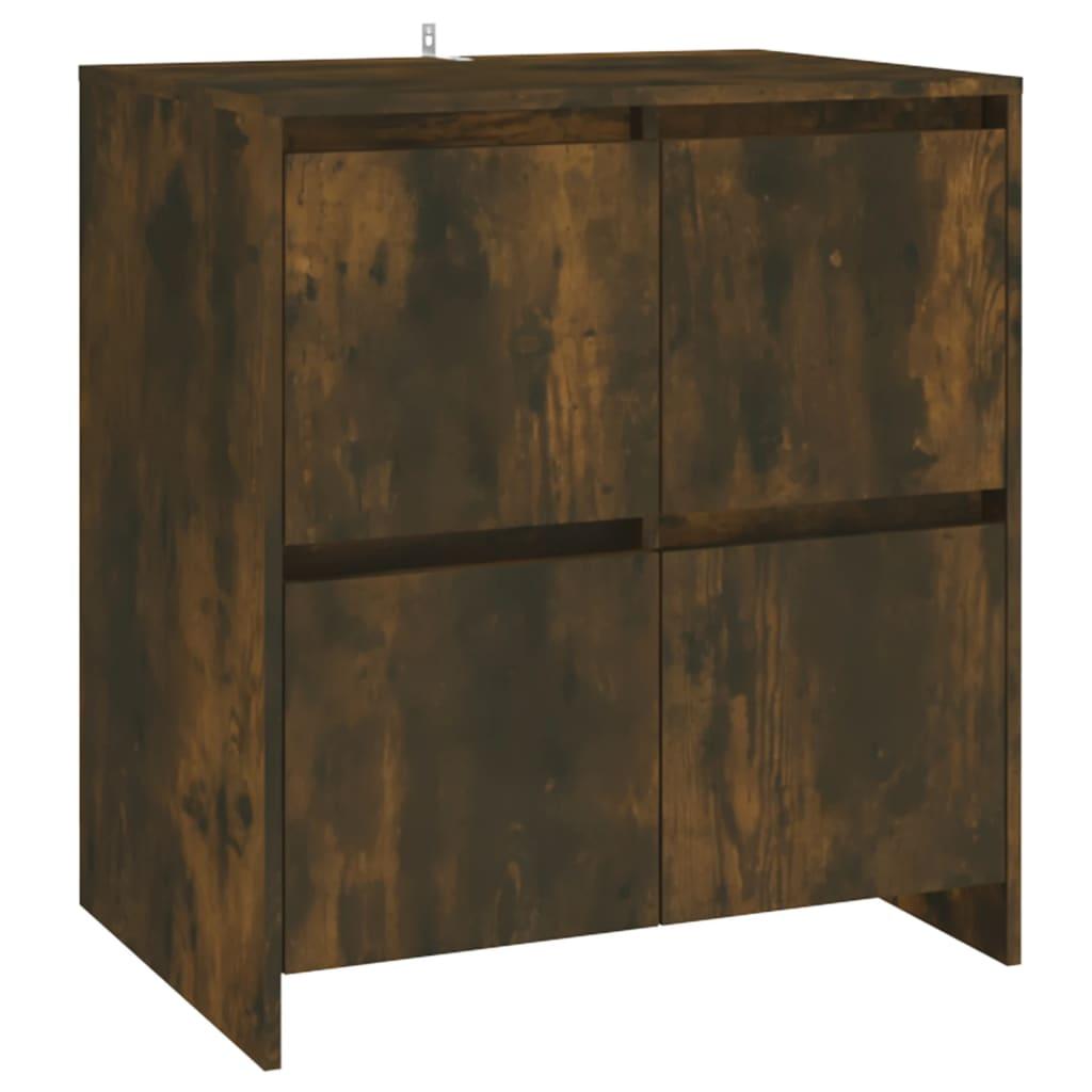 vidaXL Skänk rökig ek 70x41x75 cm spånskiva