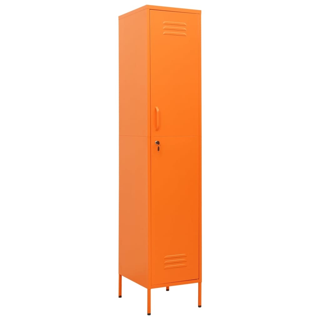 vidaXL Förvaringsskåp orange 35x46x180 cm stål